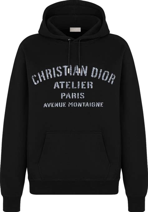 christian dior couture hoodie black|christian dior atelier hoodie.